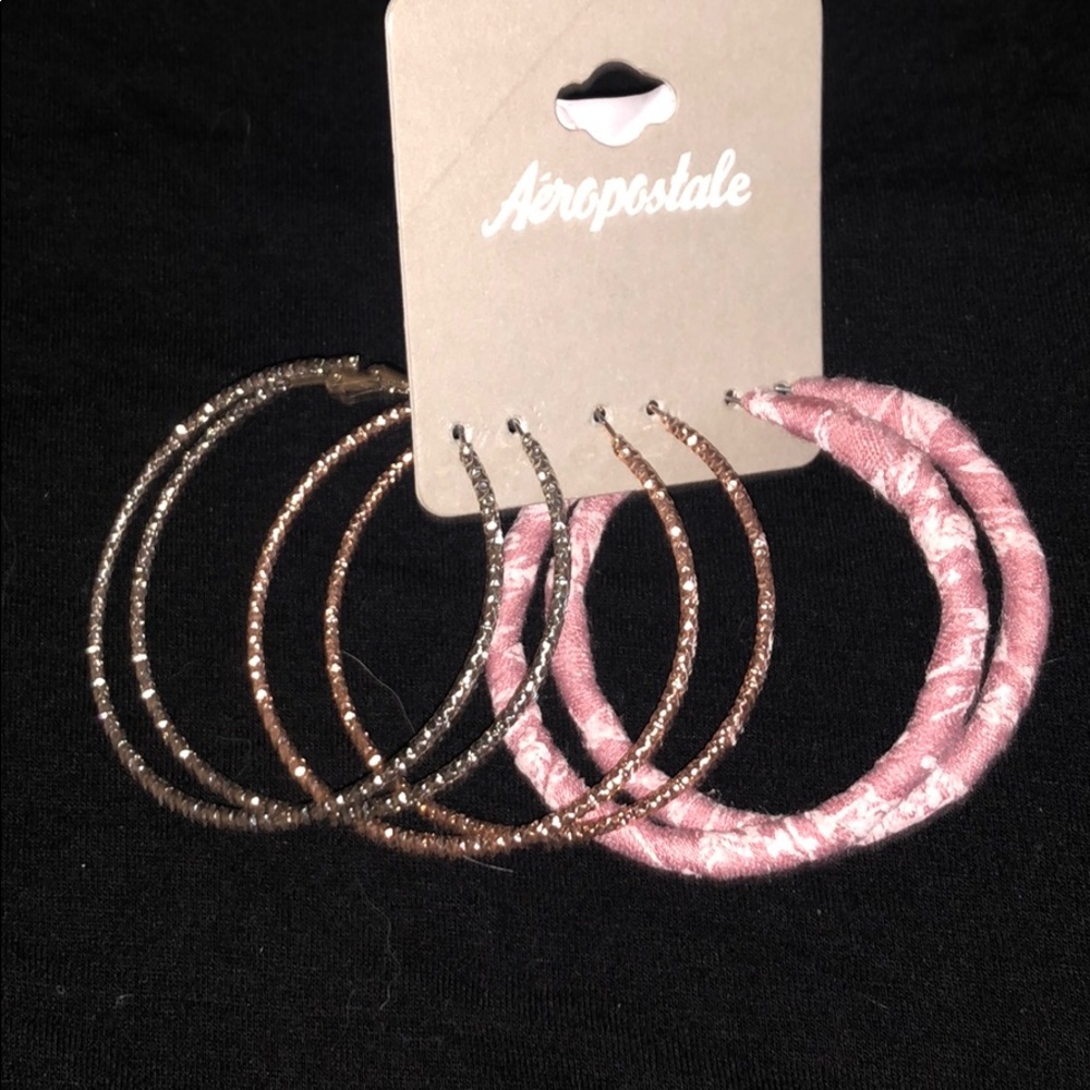 3 pairs of hoop earrings from Aeropostale